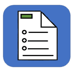 Factsheet-Icon Single sheet of paper with bullet points