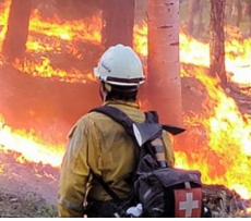 Firefighter at Rx fire