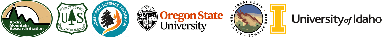 USFS RMRS, JFSP, OSU, GBFSE, UI logos